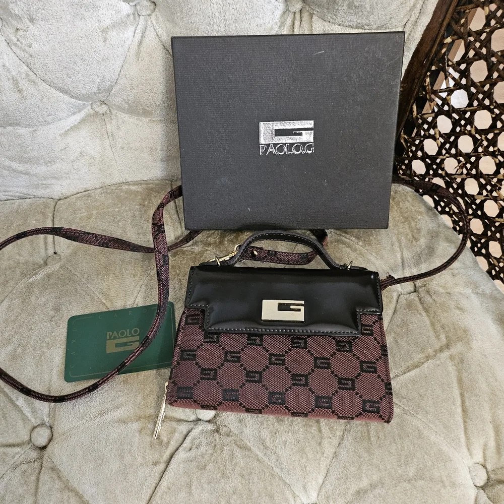 Italian Brand PAOLO GUCCI Kelly Style Mini Shoulder /crossbody Bag - Picture 2 of 5